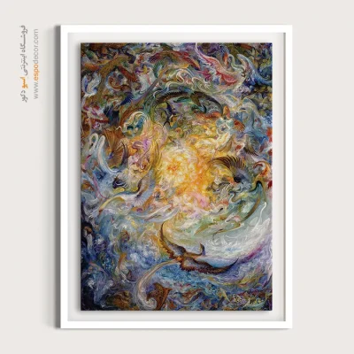 تابلو روایت آفرینش - روایت آفرینش – تابلو نقاشی های استاد فرشچیان - اسپو دکور