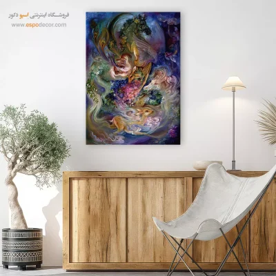 تابلو بوم جهش اثر استاد فرشچیان,خرید تابلو