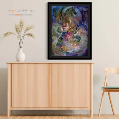 تابلو جهش استاد فرشچیان - جهش – تابلو نقاشی های استاد فرشچیان - اسپو دکور