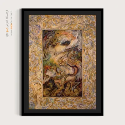 تابلو مبارزه با شیطان درون استاد فرشچیان - مبارزه با شیطان درون – تابلو نقاشی های استاد فرشچیان - اسپو دکور