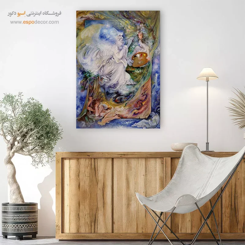 تابلو بوم استاد سرنوشت او اثر استاد فرشچیان,تابلو