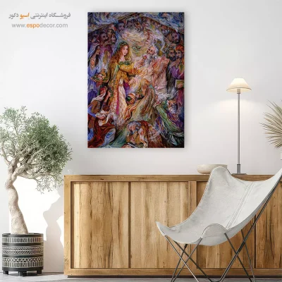 تابلو بوم رنج سعادتمندانه اثر استاد فرشچیان,خرید تابلو