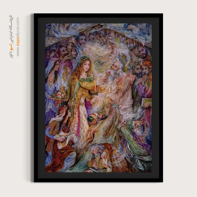 تابلو رنج سعادتمندانه استاد فرشچیان - رنج سعادتمندانه – تابلو نقاشی های استاد فرشچیان - اسپو دکور