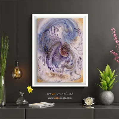 تابلو ترانه ققنوس استاد فرشچیان - ترانه ققنوس – تابلو نقاشی های استاد فرشچیان - اسپو دکور