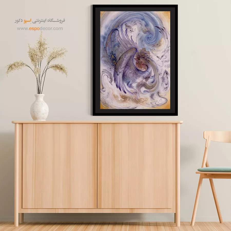 تابلو ترانه ققنوس استاد فرشچیان - ترانه ققنوس – تابلو نقاشی های استاد فرشچیان - اسپو دکور