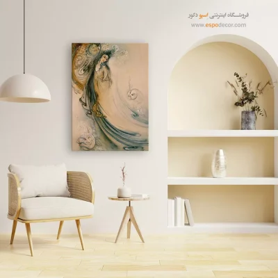 بوم کنواس آشفتگی درونی اثر استاد فرشچیان