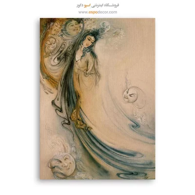 بوم کنواس آشفتگی درونی اثر استاد فرشچیان,تابلو