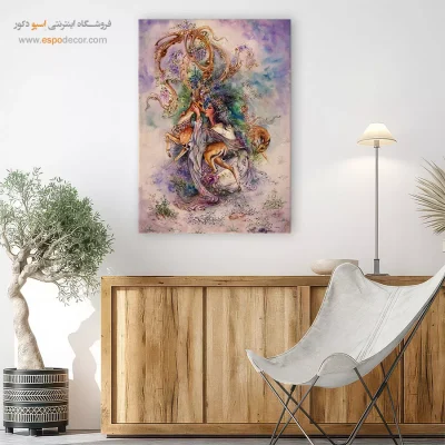 تابلو بوم حسادت اثر استاد فرشچیان,خرید تابلو