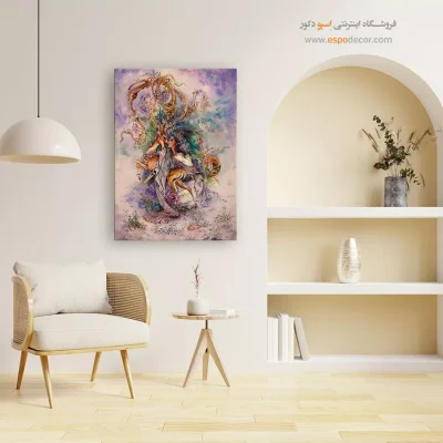 تابلو بوم حسادت اثر استاد فرشچیان,خرید تابلو