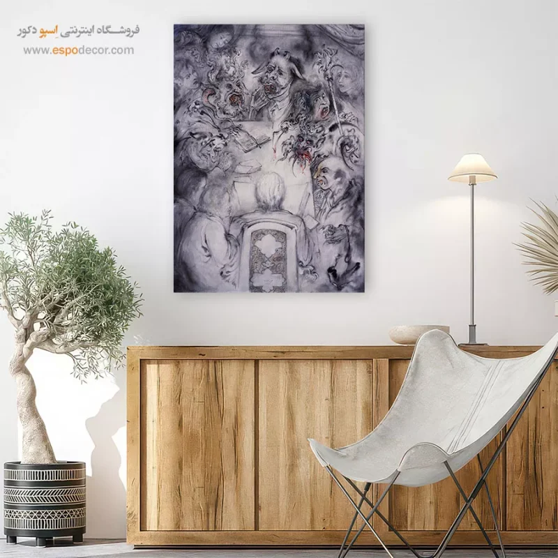 تابلو بوم اجتماع اثر استاد فرشچیان,تابلو