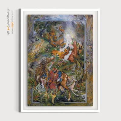 تابلو ضامن اهو (امام رضا) اثر استاد فرشچیان,خرید تابلو