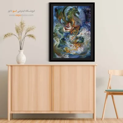 تابلو جهش استاد فرشچیان - جهش – تابلو نقاشی های استاد فرشچیان - اسپو دکور