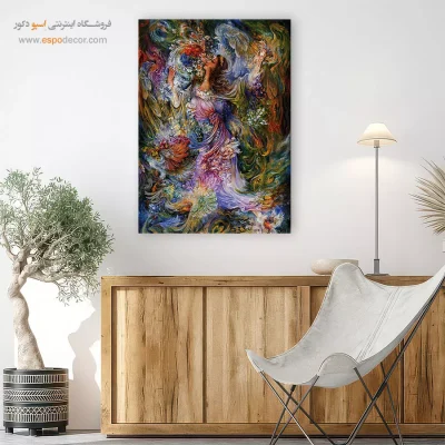 بوم کنواس بهار شاد اثر استاد فرشچیان