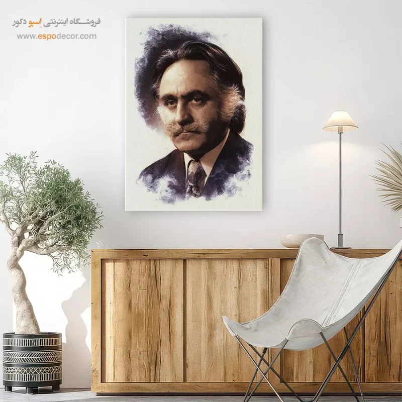 بوم کنواس پرتره محمود فرشچیان,تابلو