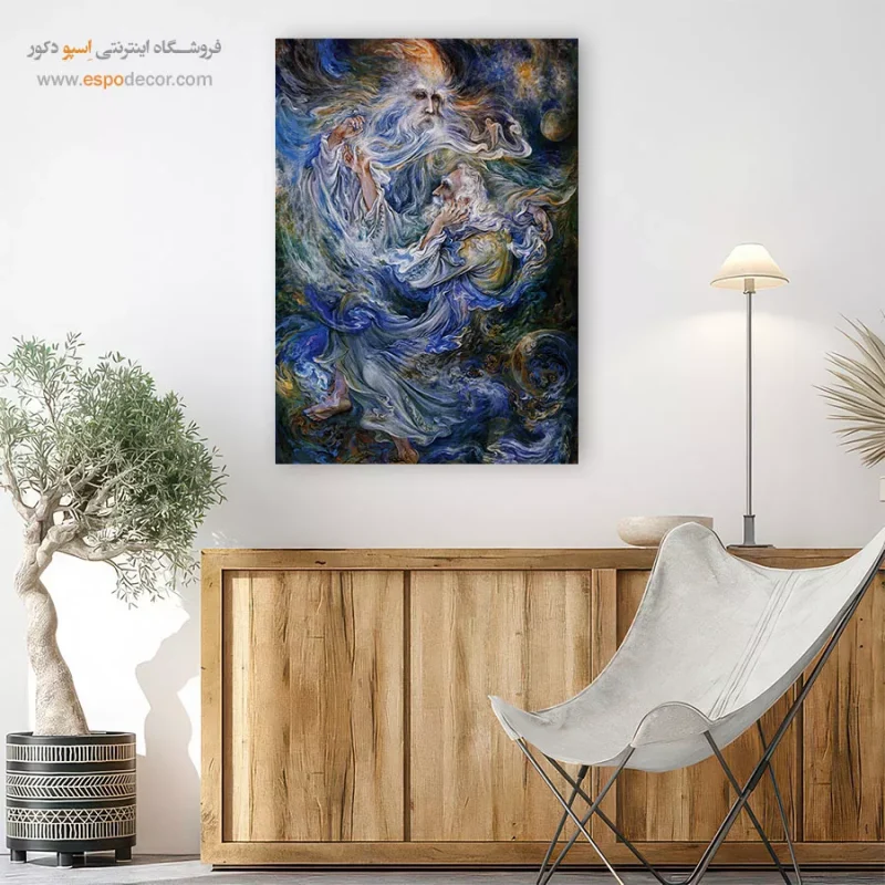 بوم کنواس مولانا (مولوی) و شمس تبریزی,خرید تابلو