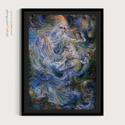 تابلو مولانا و شمس تبریزی - مولانا و شمس تبریزی – تابلو نقاشی های استاد فرشچیان - اسپو دکور