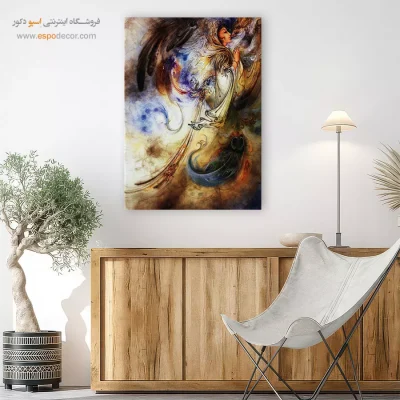 تابلو ستایش نور استاد فرشچیان - ستایش نور – تابلو نقاشی های استاد فرشچیان - اسپو دکور