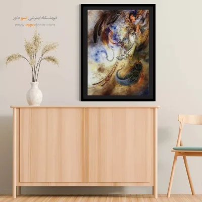 تابلو ستایش نور استاد فرشچیان - ستایش نور – تابلو نقاشی های استاد فرشچیان - اسپو دکور