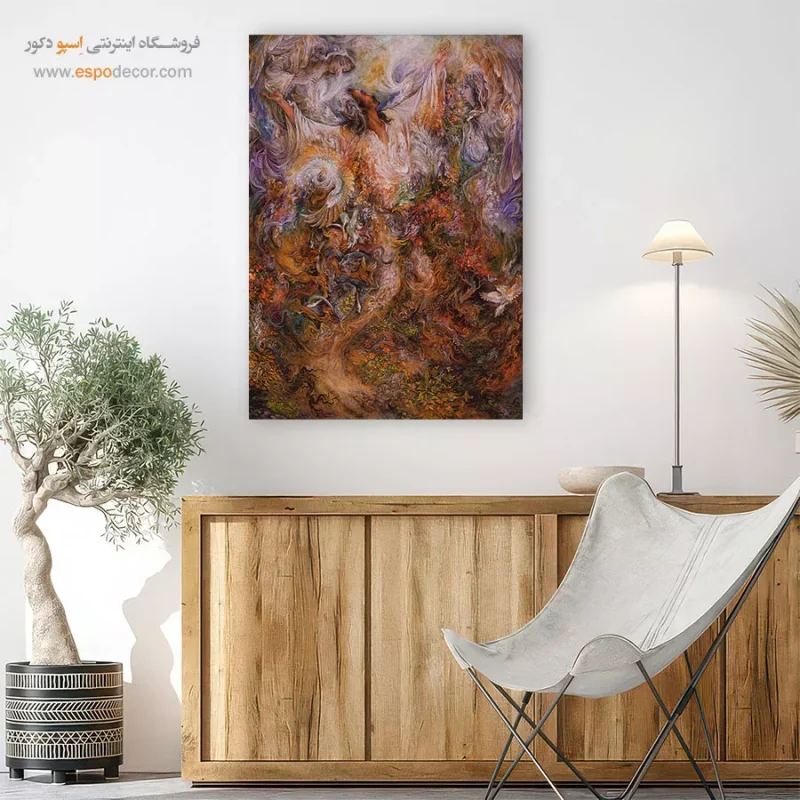 بوم کنواس تصعید اثر استاد فرشچیان,تابلو