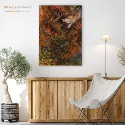بوم کنواس تصعید اثر استاد فرشچیان
