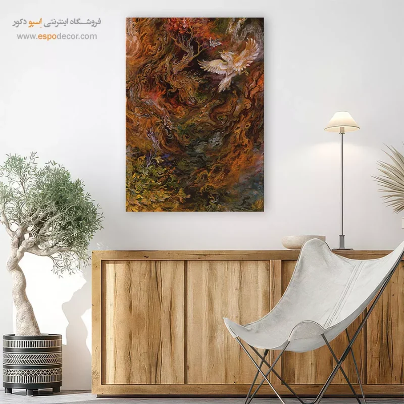 بوم کنواس تصعید اثر استاد فرشچیان,خرید تابلو
