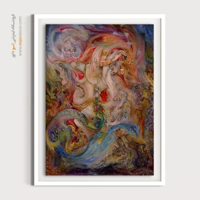 تابلو به دام افتاده اثر استاد فرشچیان,تابلو