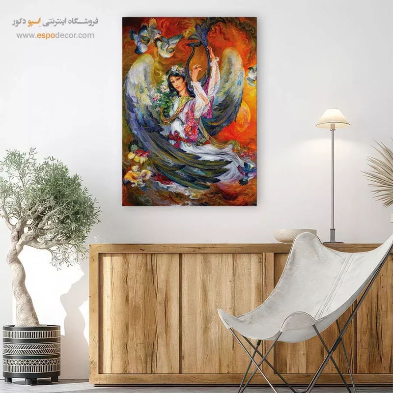 بوم کنواس سحر اثر استاد فرشچیان,خرید تابلو