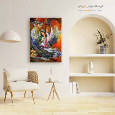 بوم کنواس سحر اثر استاد فرشچیان
