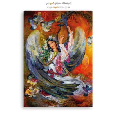 بوم کنواس سحر اثر استاد فرشچیان,خرید تابلو