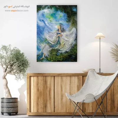 بوم کنواس راه به بهشت اثر استاد فرشچیان