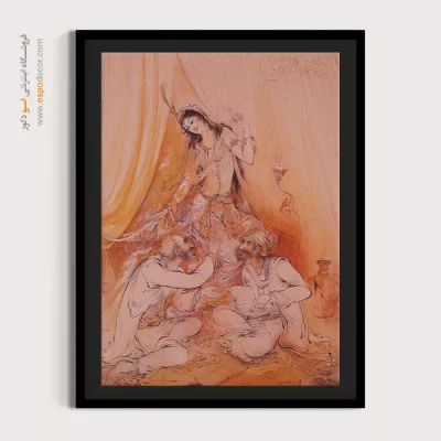 تابلو بحث استاد فرشچیان - بحث – تابلو نقاشی های استاد فرشچیان - اسپو دکور