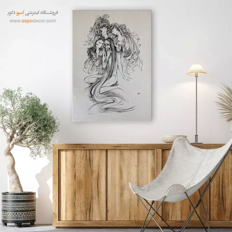 تابلو شیخ صنعان و دختر ترسا اثر استاد فرشچیان,خرید تابلو