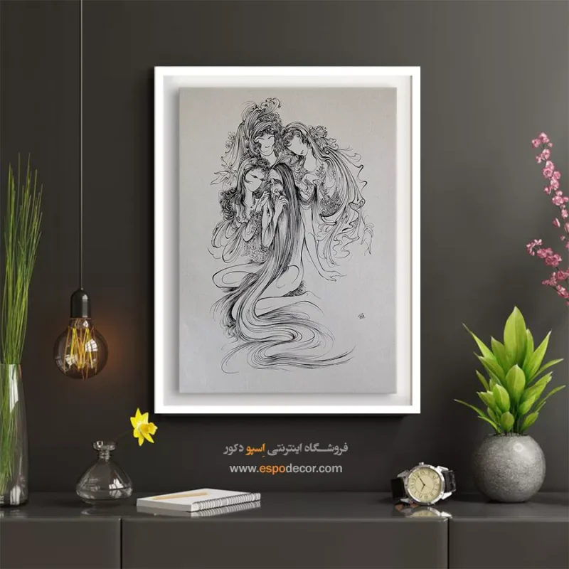 تابلو شیخ صنعان و دختر ترسا اثر استاد فرشچیان,خرید تابلو