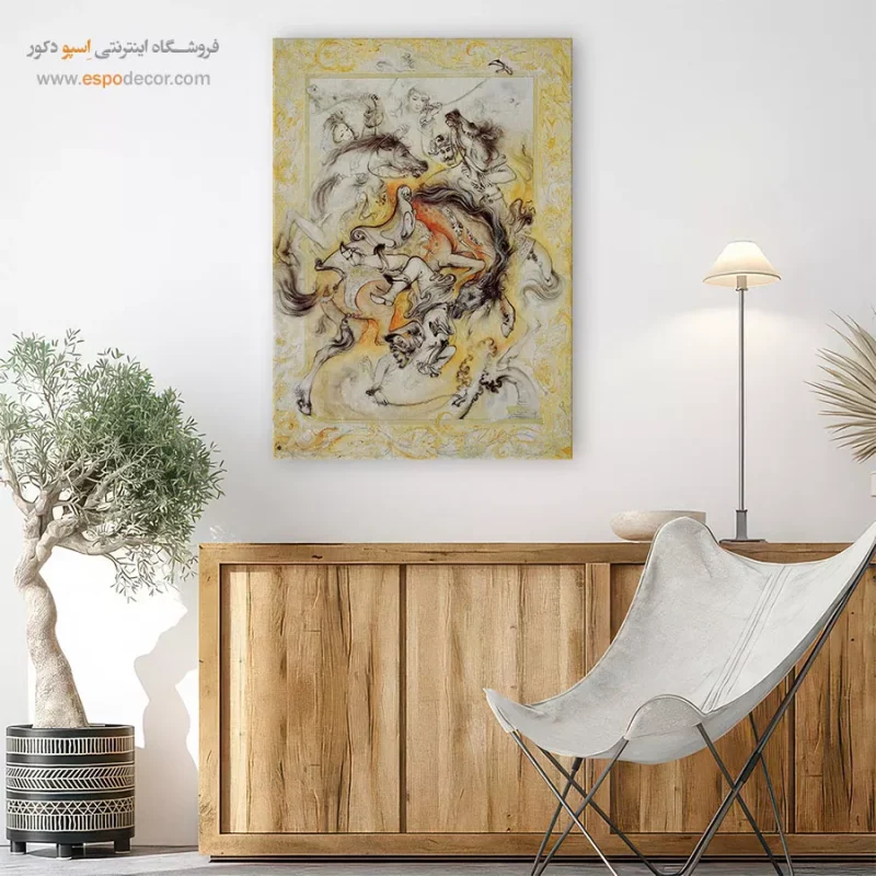 تابلو چوگان اثر استاد فرشچیان,خرید تابلو