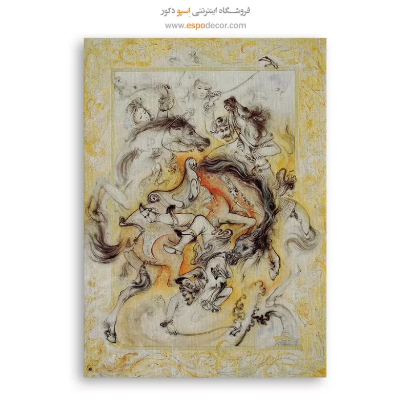 تابلو چوگان اثر استاد فرشچیان,خرید تابلو