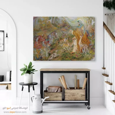 تابلو ضامن آهو 2 فرشچیان - ضامن آهو 2 – تابلو نقاشی های استاد فرشچیان - اسپو دکور