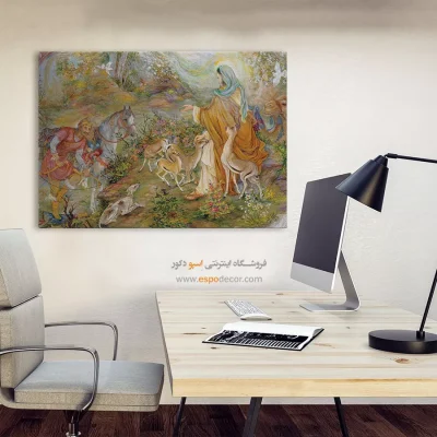 تابلو ضامن آهو 2 فرشچیان - ضامن آهو 2 – تابلو نقاشی های استاد فرشچیان - اسپو دکور