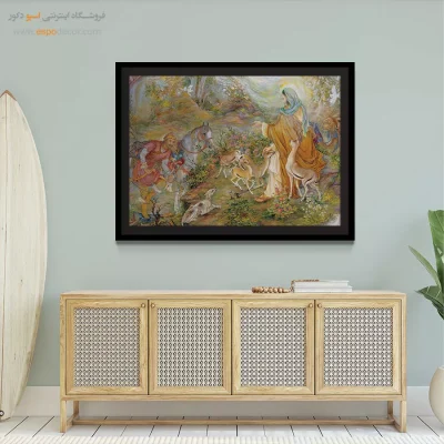 تابلو ضامن آهو 2 فرشچیان - ضامن آهو 2 – تابلو نقاشی های استاد فرشچیان - اسپو دکور