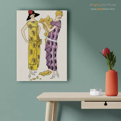 تابلو مانکن دخترانه برای دیوار پذیرایی