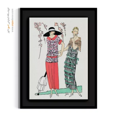 تابلو مانکن زن برای اتاق نوجوان - مد دهه 20 – تابلو فشن - اسپو دکور