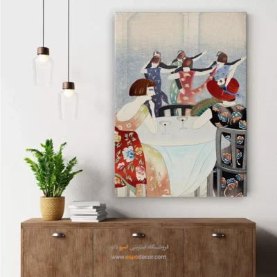 تابلو دخترانه فشن زنانه برای دیوار اتاق - سالن رقص شانگهای – تابلو فشن - اسپو دکور