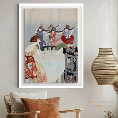 تابلو دخترانه فشن زنانه برای دیوار اتاق - سالن رقص شانگهای – تابلو فشن - اسپو دکور