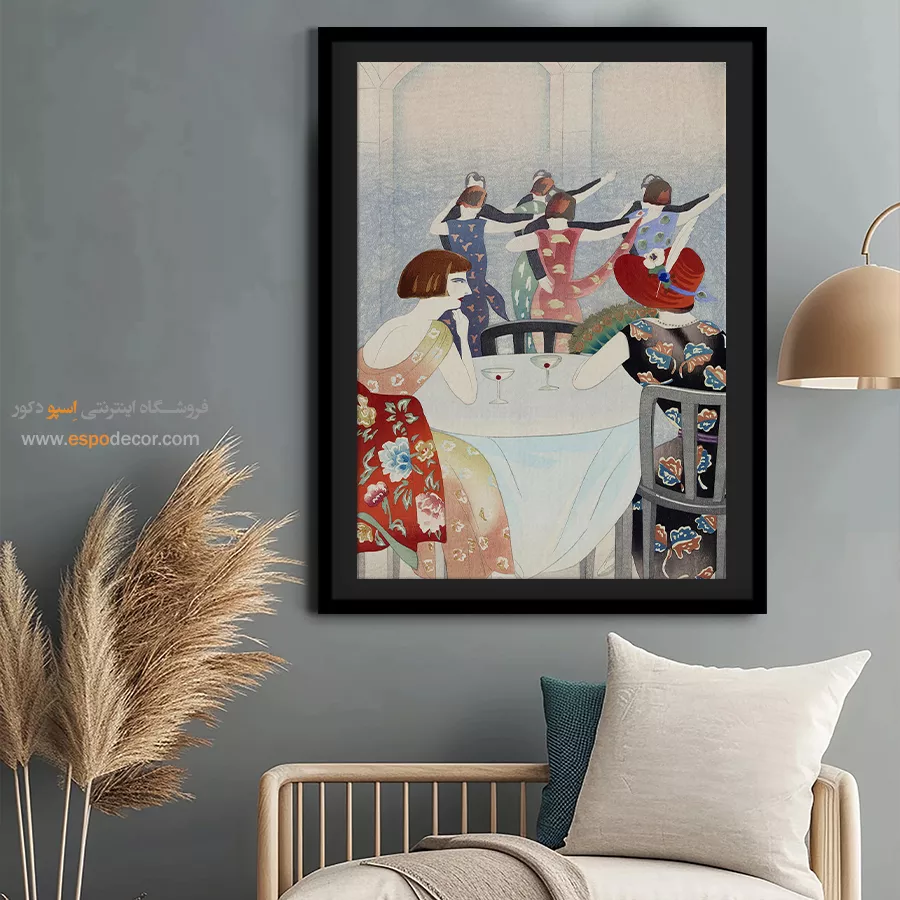 تابلو دخترانه فشن زنانه برای دیوار اتاق - سالن رقص شانگهای – تابلو فشن - اسپو دکور