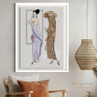 تابلو لباس برای اتاق دخترانه - فلپر – تابلو فشن - اسپو دکور