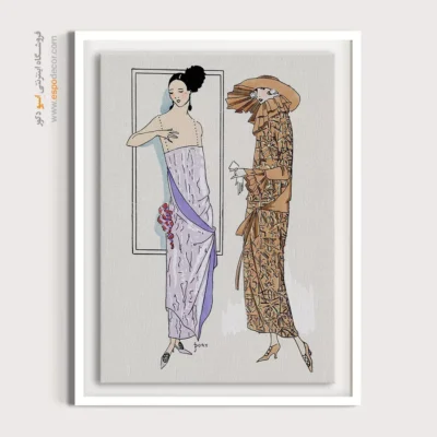 تابلو لباس برای اتاق دخترانه - فلپر – تابلو فشن - اسپو دکور