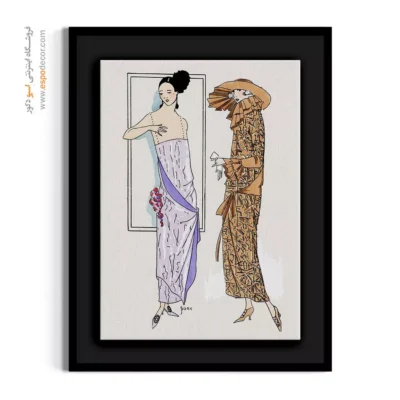 تابلو لباس برای اتاق دخترانه - فلپر – تابلو فشن - اسپو دکور