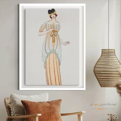 تابلو استایل خیابانی برای اتاق دخترانه - بلند تا قوزک – تابلو فشن - اسپو دکور