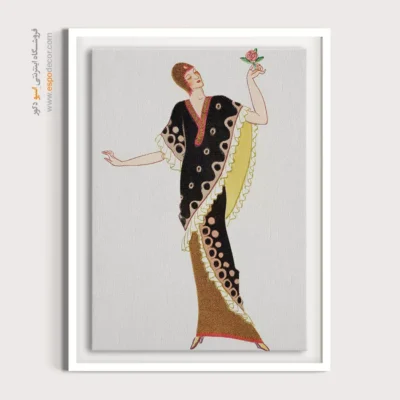 تابلو runway مدرن برای کادو تولد - لباس لوله ای مشکی – تابلو فشن - اسپو دکور