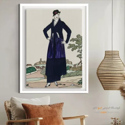 تابلو ژورنال مد رنگی برای اتاق خواب مدرن - منظره رمانتیک – تابلو فشن - اسپو دکور