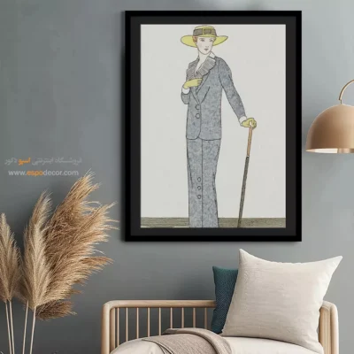 تابلو دخترانه فشن لاکچری برای اتاق خواب مدرن - بانوی زیبای من – تابلو فشن - اسپو دکور